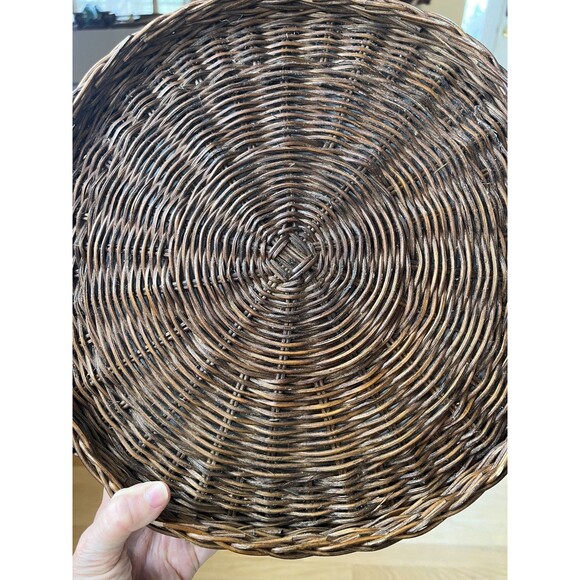 Vintage 2-Tier Chinese Asian Wedding Basket Woven Wicker Rattan Bamboo/Cane Boho - Picture 12 of 12